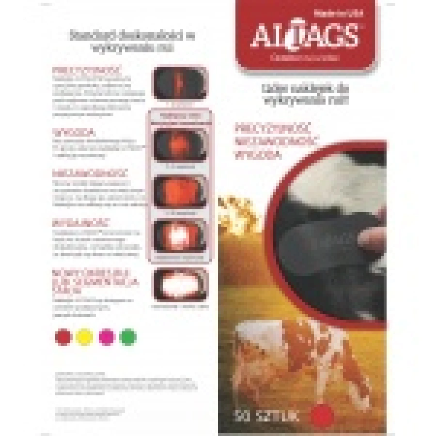 Tester, detektor do wykrywania rui u krów, 10 szt. kolor czerwony