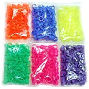 Obrączki 7 mm dla gołębi i przepiórek – 100 szt., kolorowe, wielorazowe