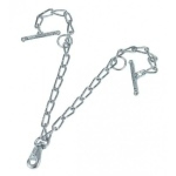 Łańcuch podwójny z karabińczykiem ogniwo 6 mm, L-65cm KERBL