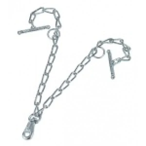 Łańcuch podwójny z karabińczykiem ogniwo 6 mm, L-65cm KERBL