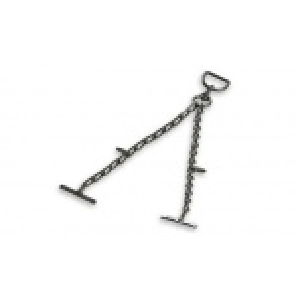 Łańcuch podwójny, ogniwo 7mm , L-65 cm, D-ring 70mm NIEMIECKI