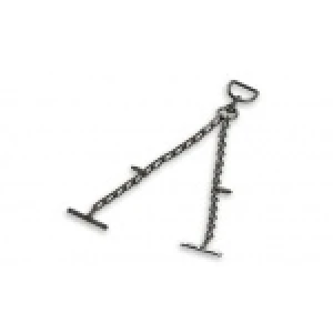 Łańcuch podwójny, ogniwo 7mm , L-65 cm, D-ring 70mm NIEMIECKI