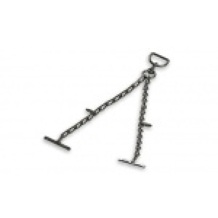 Łańcuch podwójny, ogniwo 7mm , L-65 cm, D-ring 70mm NIEMIECKI