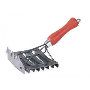 Zgrzebło metalowe z grzebieniem 12 x 12,5 cm 