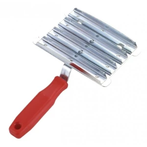 Zgrzebło metalowe 8-rzędowe 9,5 x 14,5 cm
