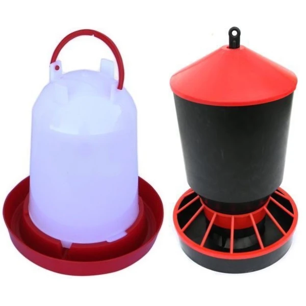 Zestaw karmnik 10 kg + poidło 10 L – dla drobiu