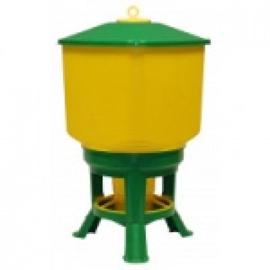Automatyczne karmidło dla drobiu 50 L – zielono-żółte