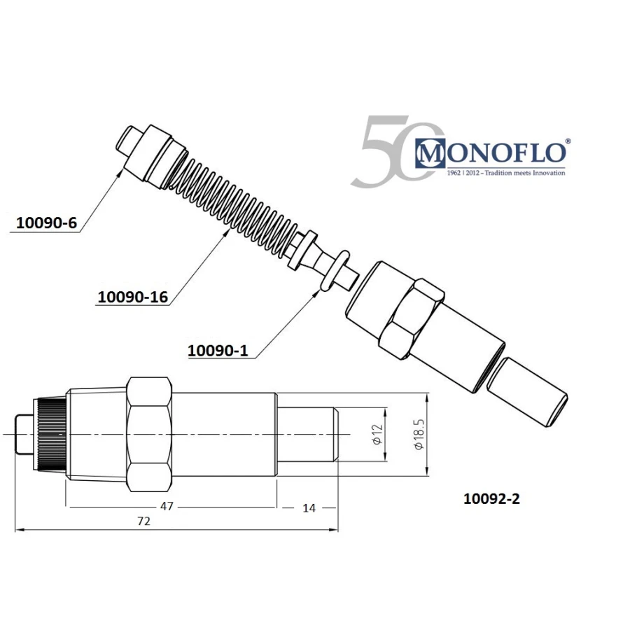 Sprężynka do zraszaczy -1/2"