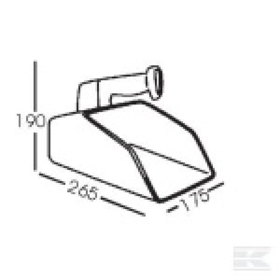 Szufelka-dozownik paszy 2,5 L z górnym uchwytem