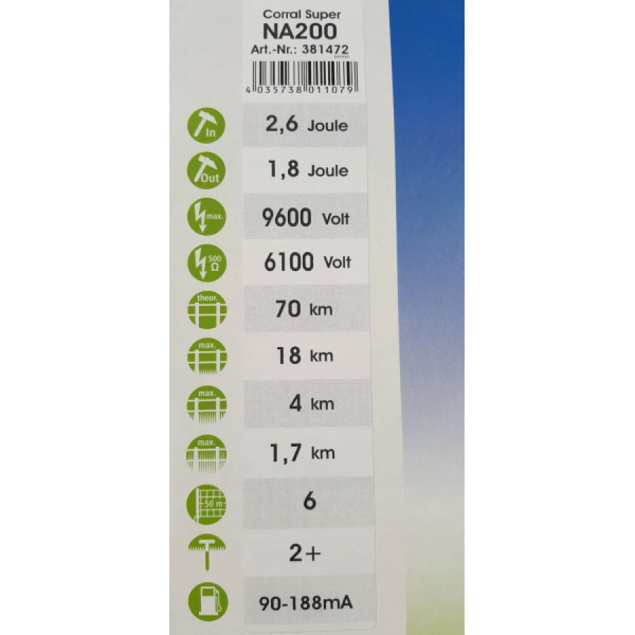 Elektryzator Corral NA200 DUO 