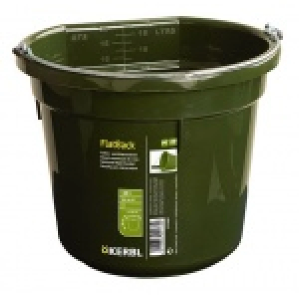 Wiadro plastikowe FlatBack 20 l, oliwka
