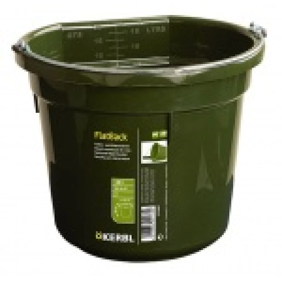 Wiadro plastikowe FlatBack 20 l, oliwka