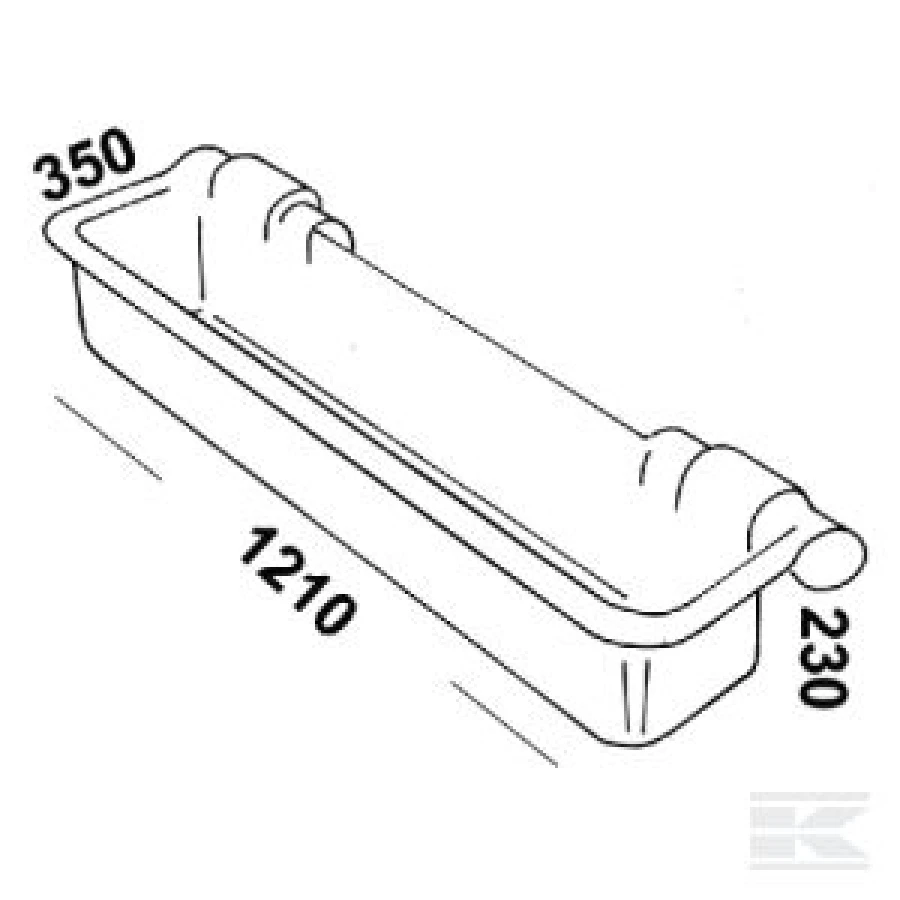 Koryto z zawiesiem 120 cm, dla cieląt i owiec, 50 l