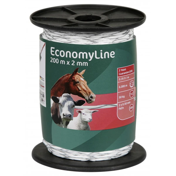 Plecionka ECONOMY AKO 200m,2x0,50mm,biała 