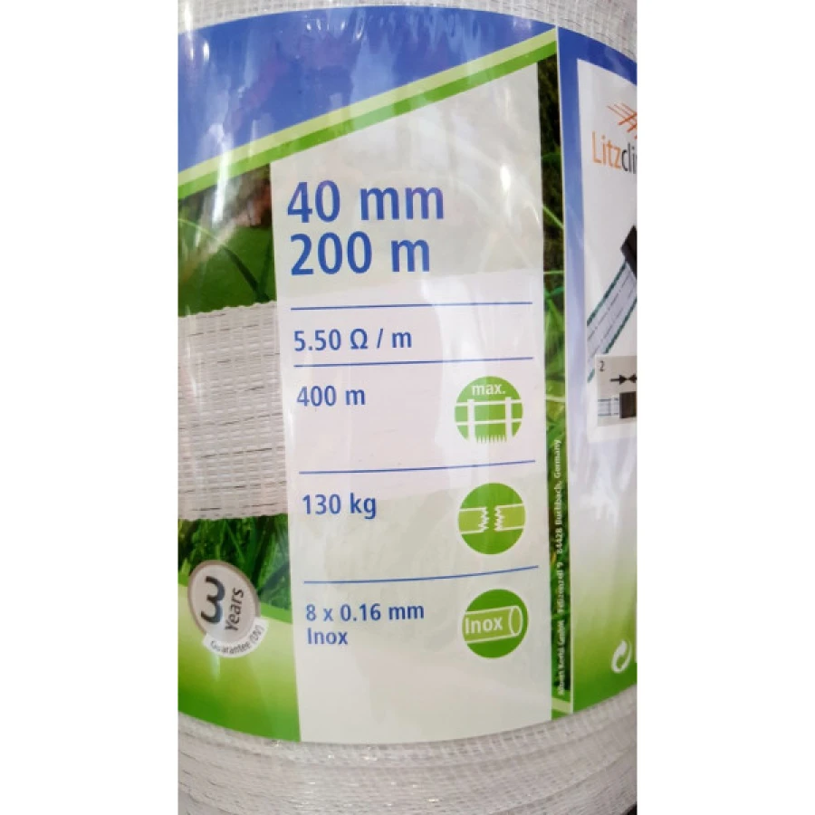 Taśma BASIC 200m, 40mm, biała 