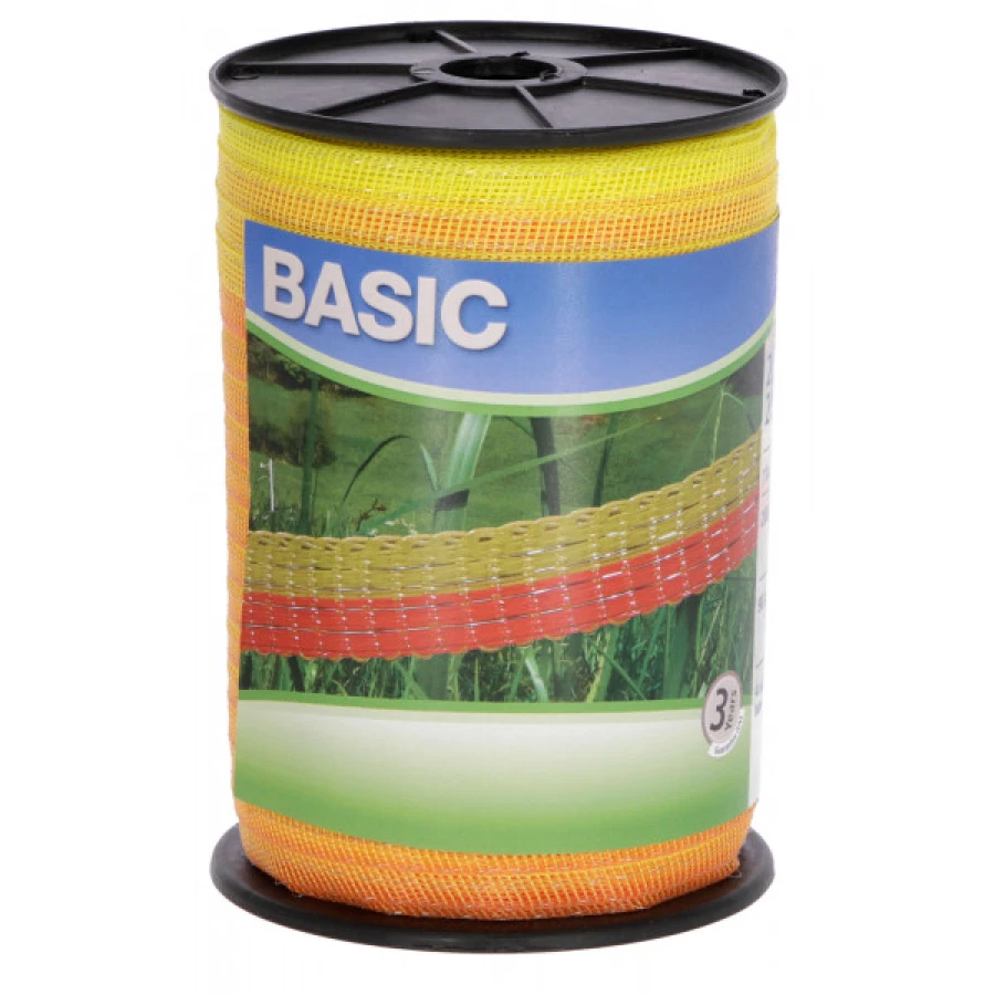 Taśma BASIC 200m, 20mm, żółto-pomarańczowa 