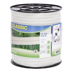 Taśma CLASSIC 200m, 40mm, biała 