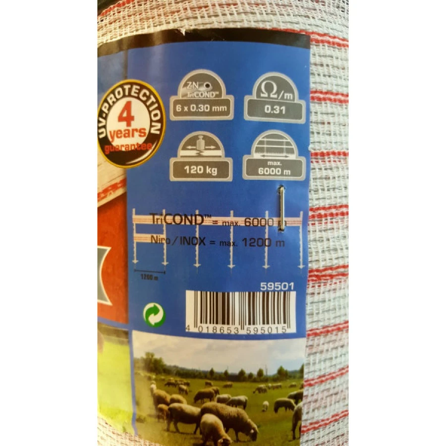 Taśma PROFI 200m, 20mm, biało-czerwona 