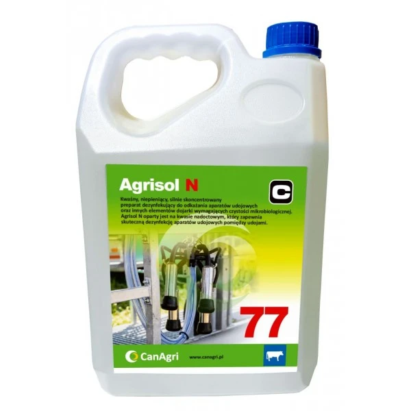 Agrisol N 77 - preparat do dezynfekcji aparatów udojowych, 5 kg 