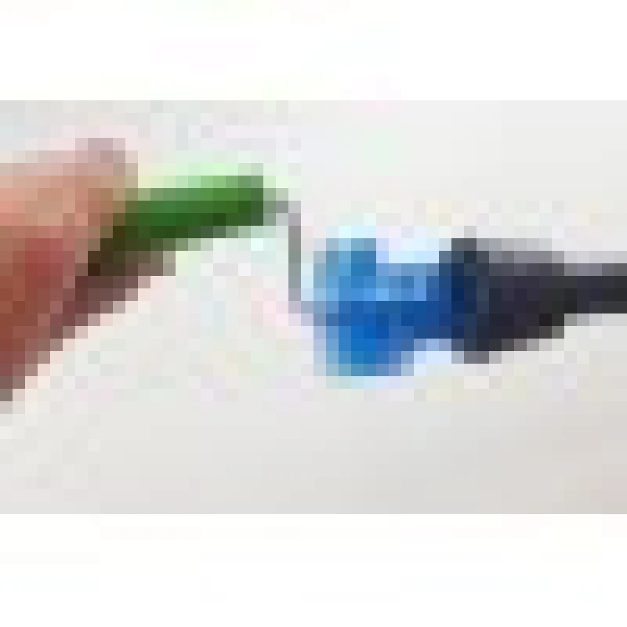 Szczotka do gum strzykowych 3-stopniowa, zielono - niebieska, 44 cm