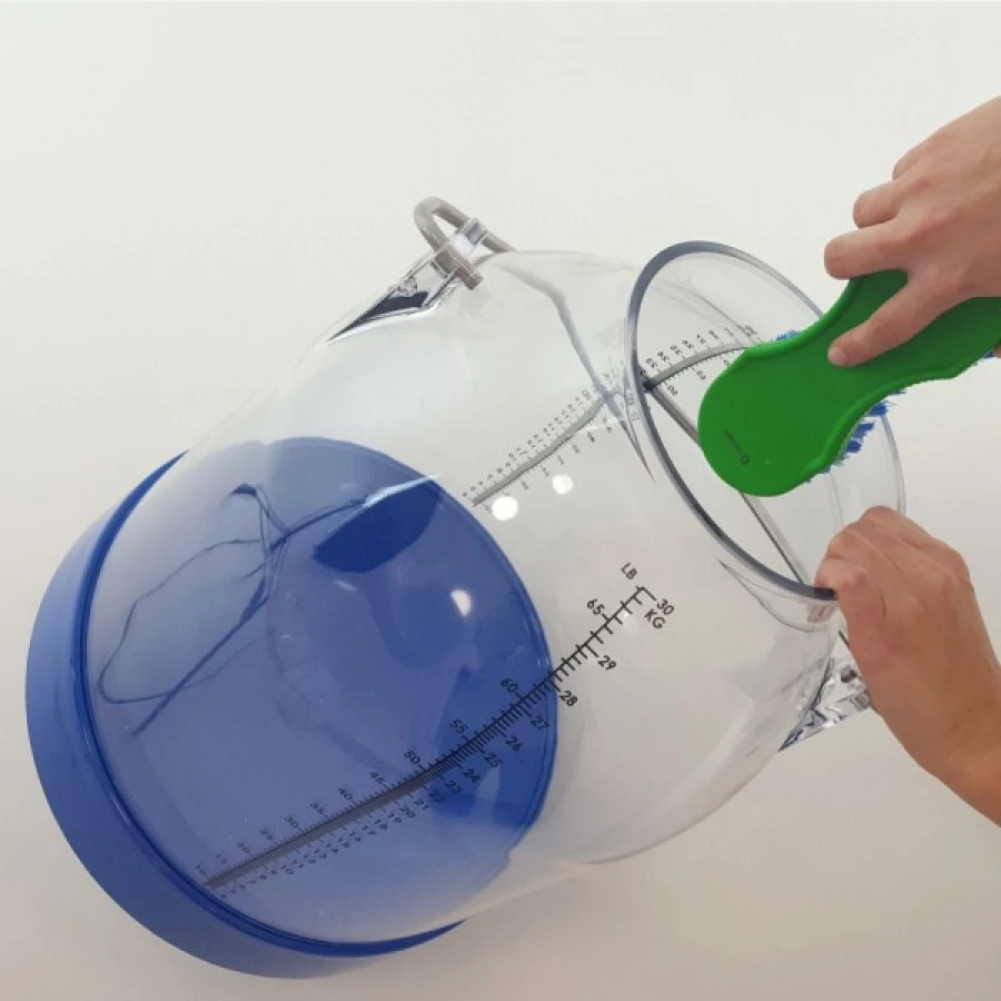 Szczotka do ręcznego mycia konwi 8 , 20 cm, zielono - niebieska 