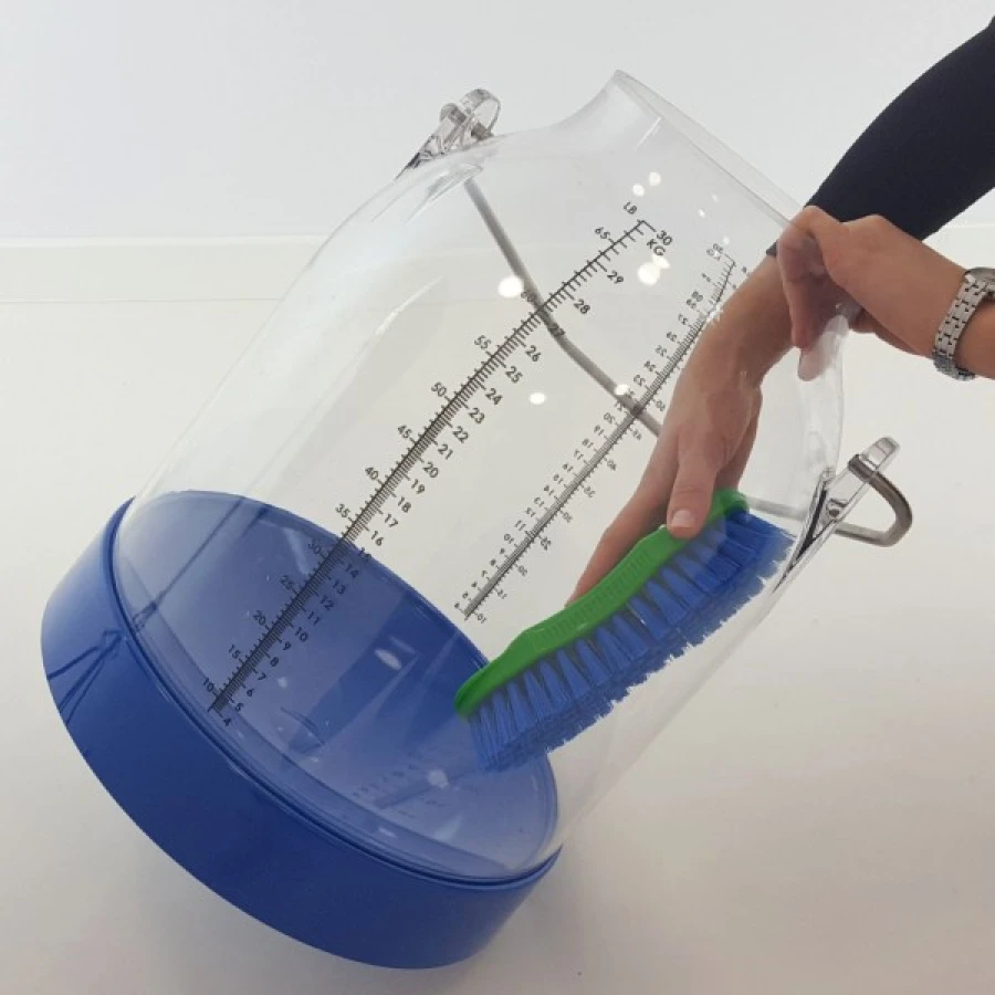 Szczotka do ręcznego mycia konwi 8 , 20 cm, zielono - niebieska 