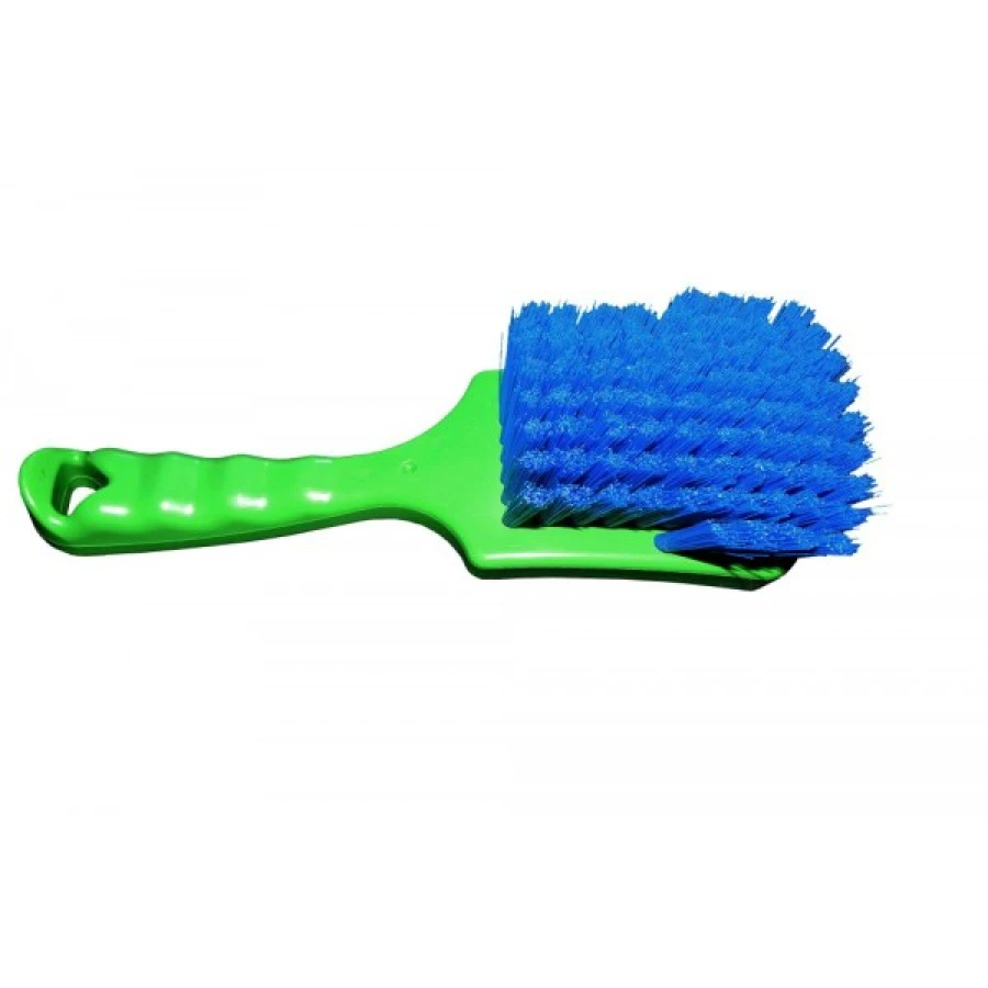 Szczotka z krótką rączką, zielono - niebieska, 245 x 73 mm 