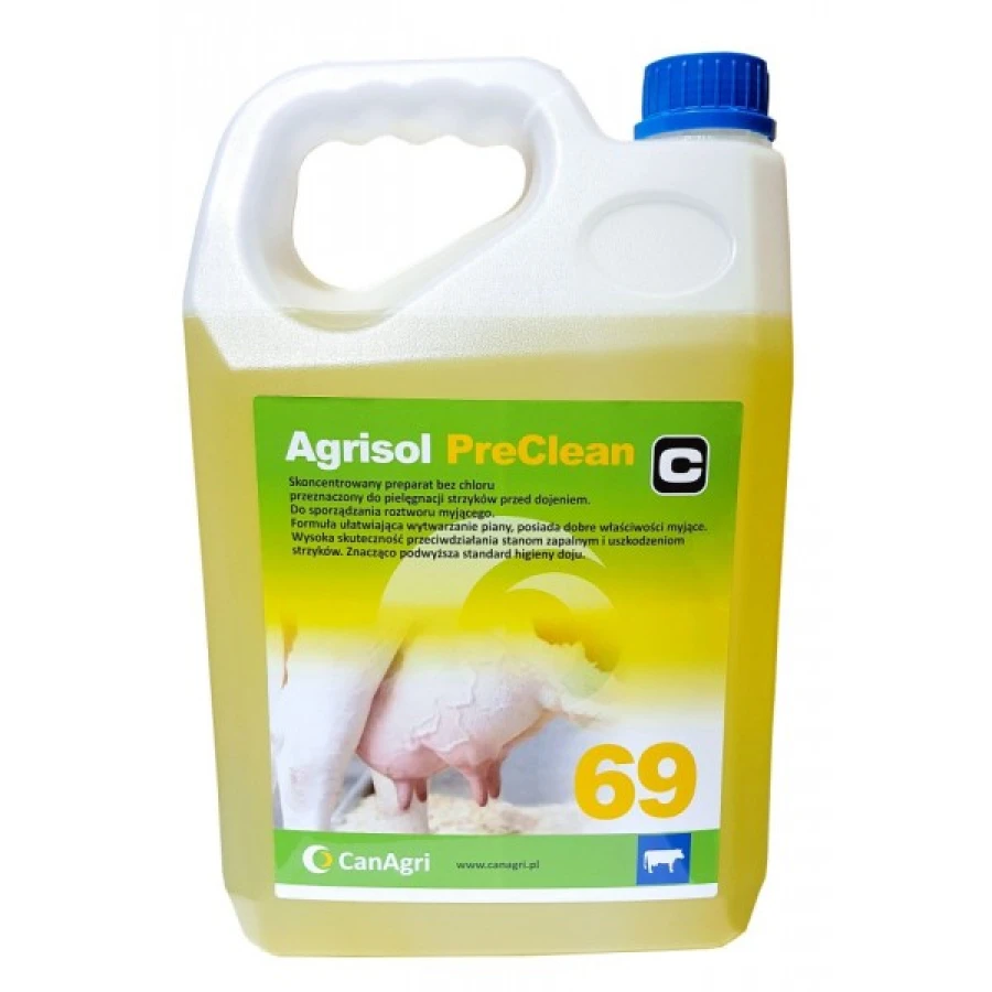 Agrisol PreClean 69 - płyn do mycia wymion, 5 kg 