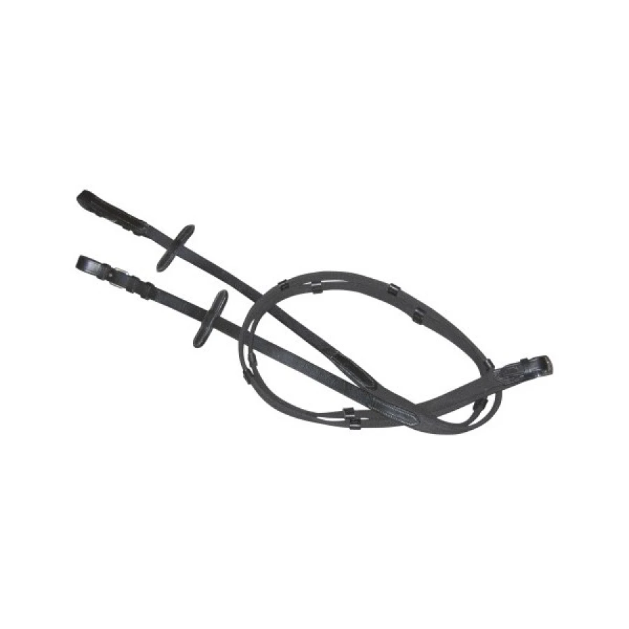 Wodze parciane ze stoperami, czarny, roz. Full, Covalliero