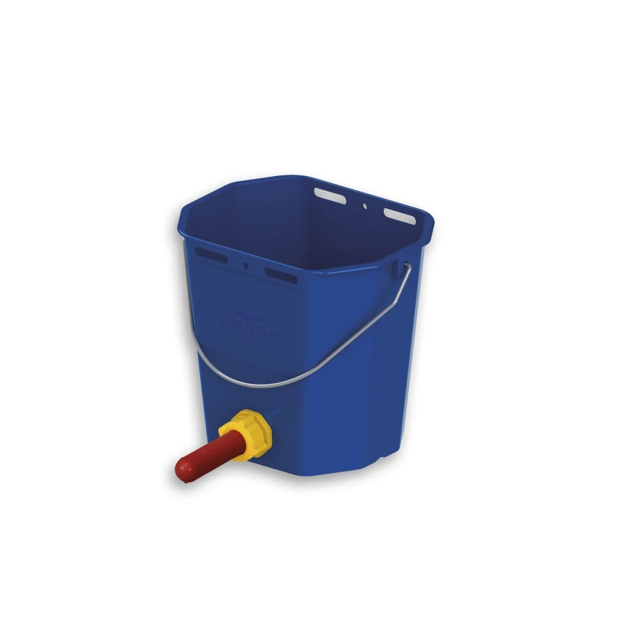 Wiadro do pojenia10L ,z zaworem higienicznym, niebieskie 