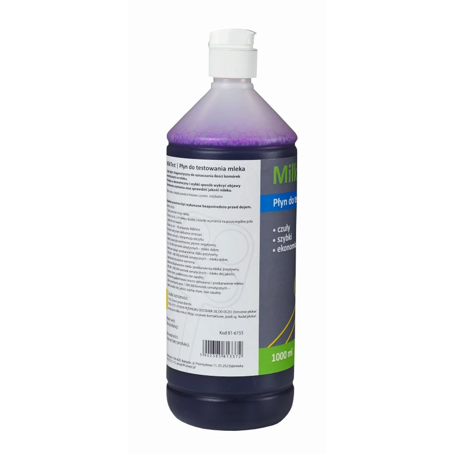 Płyn do testowania mleka MLEKTest 1000 ml , kpl. 15 x 1L