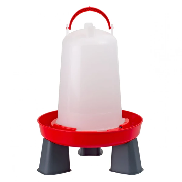 Poidło dla drobiu 1,5L na nóżkach – włoskie, zakręcane, 3 zaczepy