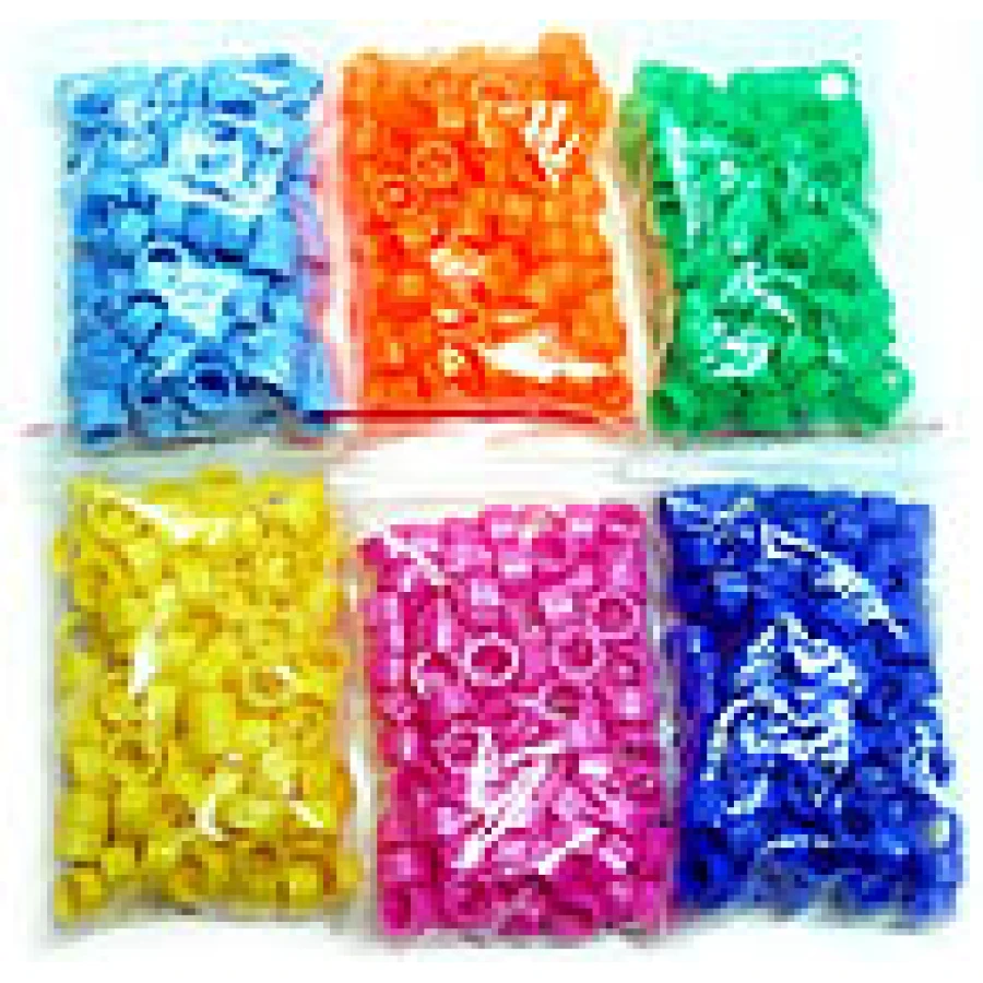 Obrączki 8 mm dla gołębi i przepiórek – 100 szt., kolorowe, wielorazowe