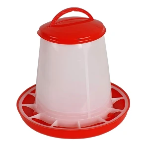 Karmnik 1,5 kg biało-czerwony dla drobiu i przepiórek