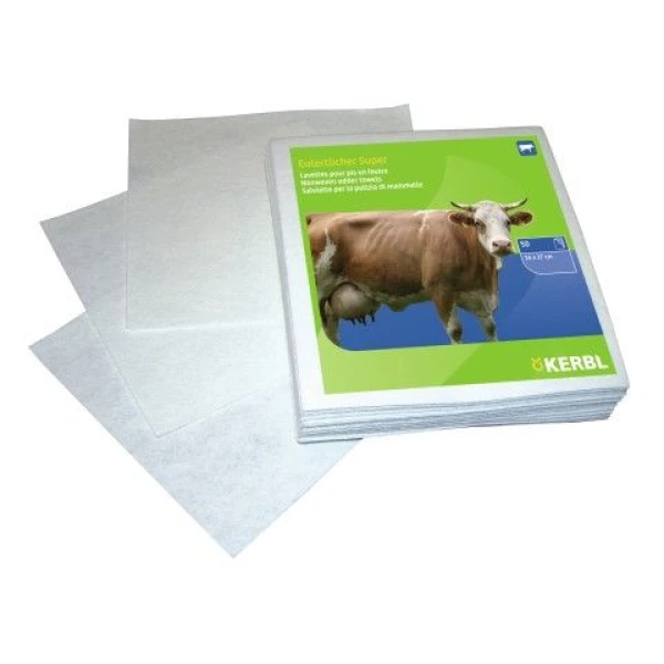 Chusteczki do wymion wielokrotnego użytku, 27 x 29cm, 50 szt., Kerbl