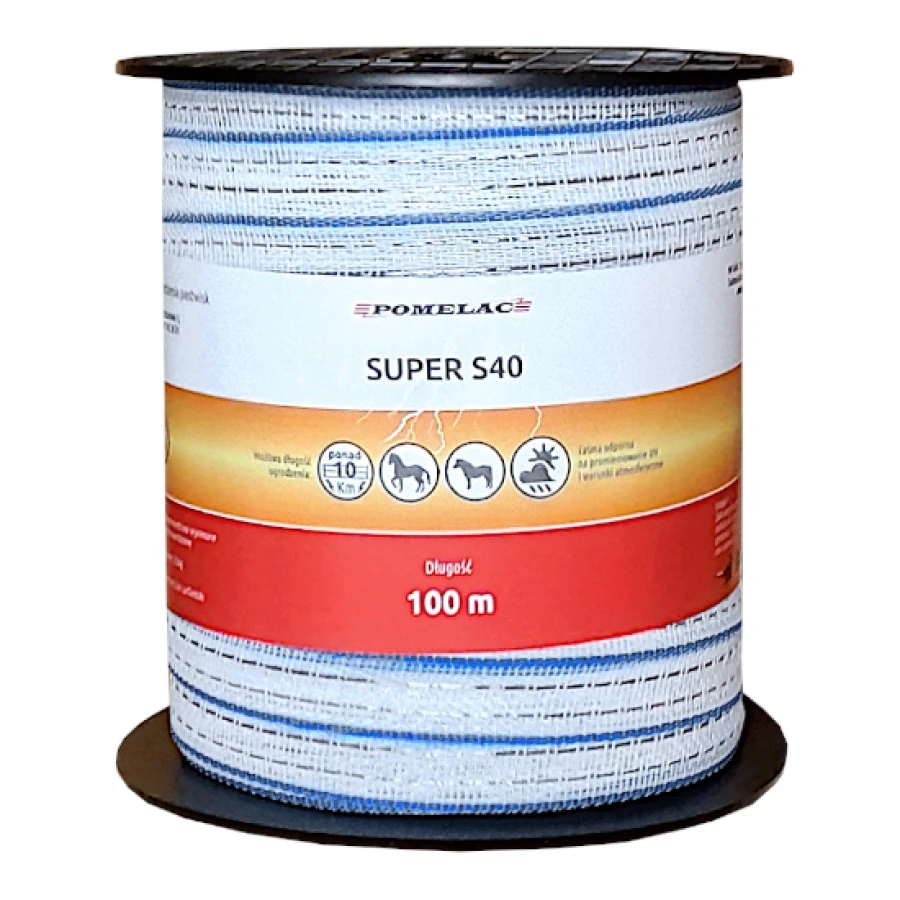 TAŚMA BIAŁO-NIEBIESKA SUPER S40 – 100m