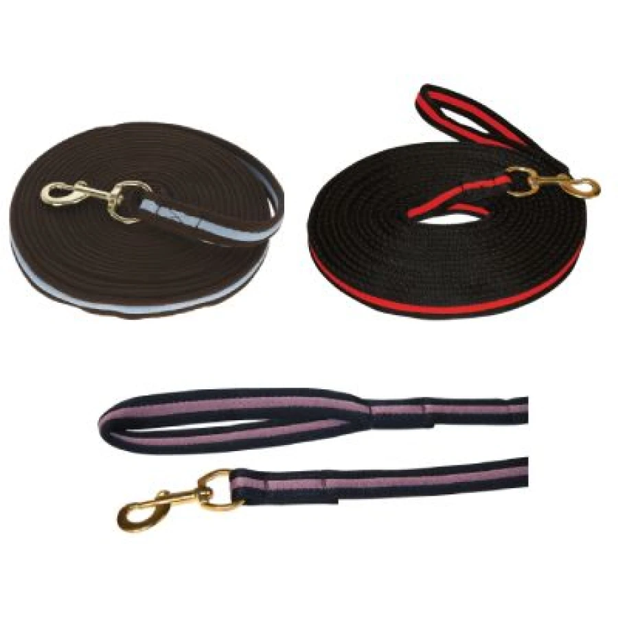 Lonża dla konia Soft, 8 m, brązowy/niebieski, Covalliero