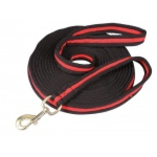 Lonża dla konia Soft, 8 m, czarny/czerwony, Covalliero