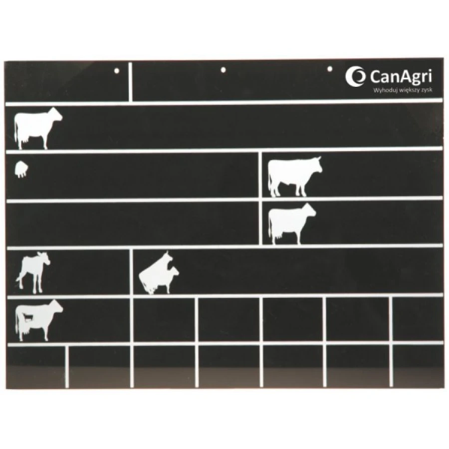 Tabliczka stanowiskowa 40x30 czarna - 25 szt.