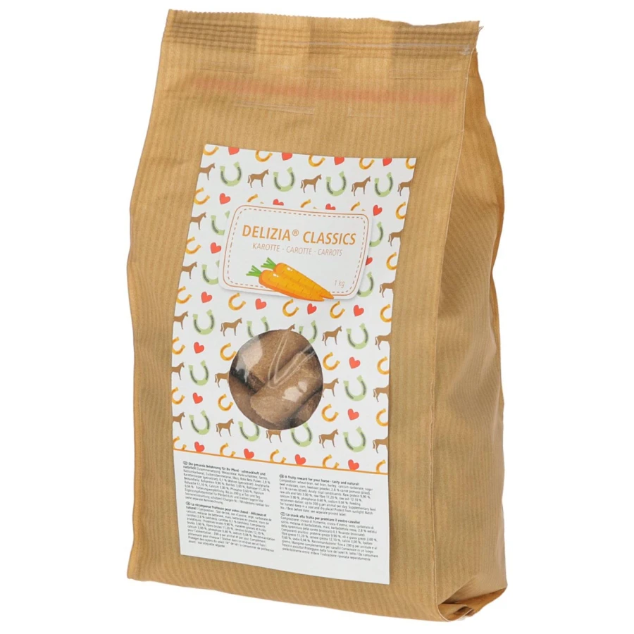Smakołyki dla konia Delizia Classic, marchewka, 1 kg, Kerbl