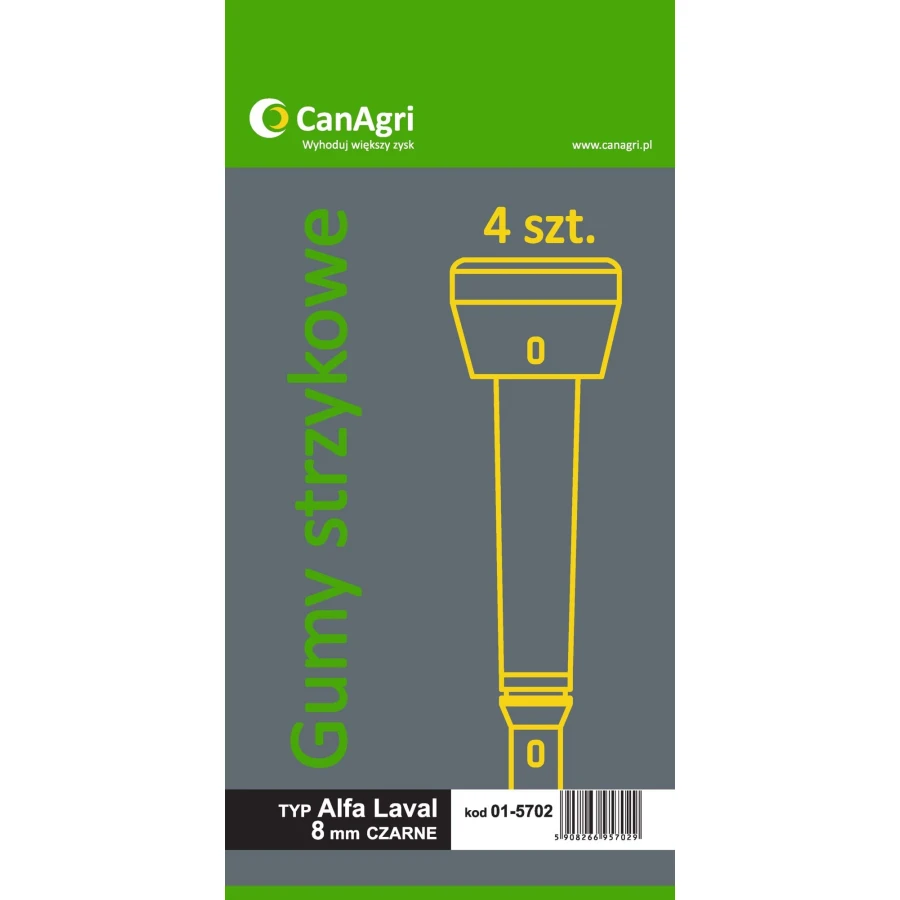 Guma strzykowa typ Alfa Laval 96000201/GS01 8 mm