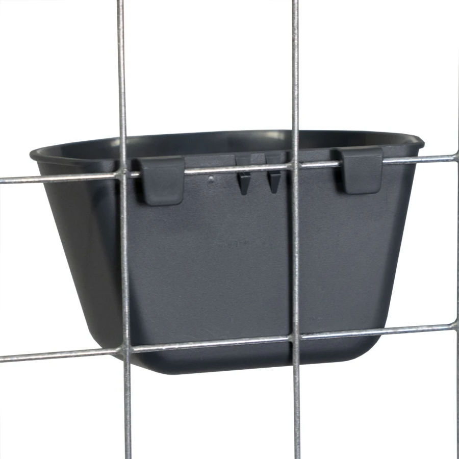 Poidło, karmidło Feeder 800 ml szare – uniwersalne do paszy i wody