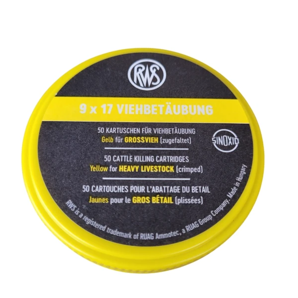 Naboje do ogłuszania świń 9x17 mm BLITZ, Yellow 50 szt.