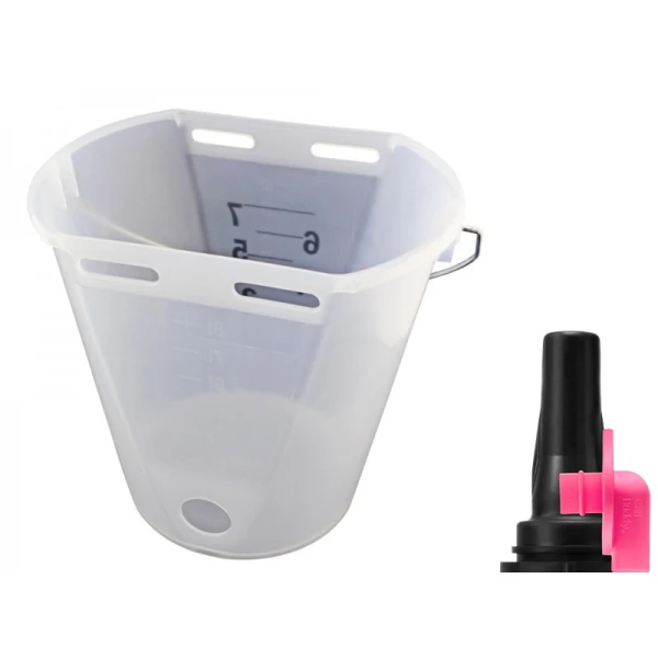 Wiadro transparentne do pojenia cieląt GEWA + Calf Buddy smoczek + łącznik , 1 kpl. 