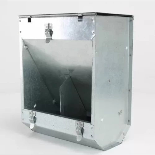 Podwójne zasypowe karmidło VK2P dla królików z pokrywą