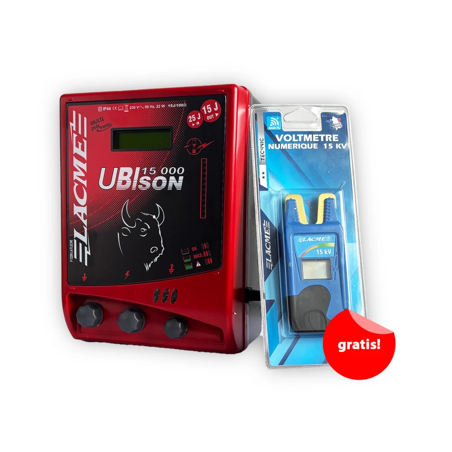 Elektryzator sieciowy UBIson 1500 25 J + MIERNIK 15KV (Gratis)