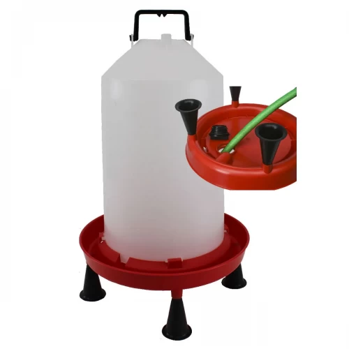 Poidło 15L na nóżkach z korkiem | Dla drobiu: kur, gęsi i gołębi