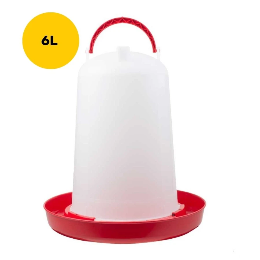 Poidło dla drobiu i gołębi 6L – zakręcane, włoskie, przezroczyste