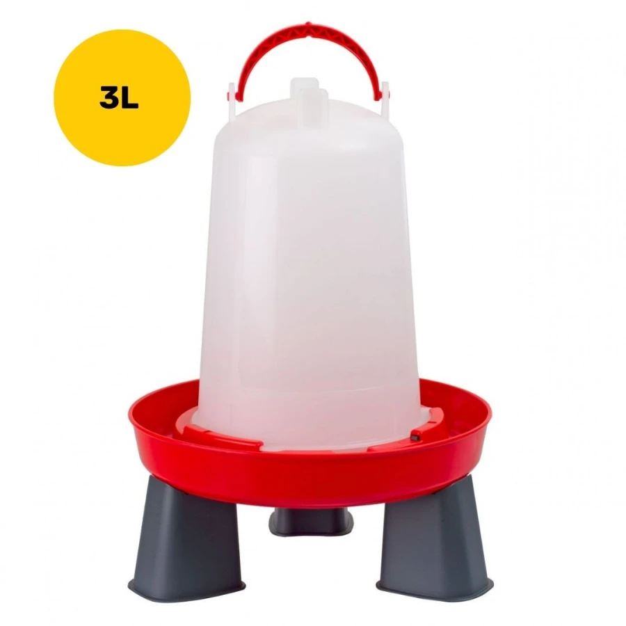 Poidło dla drobiu na nóżkach 3L – zakręcane, Włoskie, 1 szt.