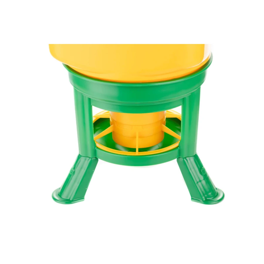 Karmidło automatyczne dla drobiu, duże, 40 l, zielono żółte